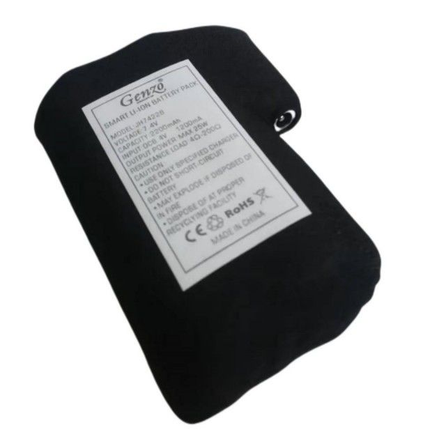 Mit schwarzem Stoff umwickelter 18650 Li-Ionen-Akku 2S1P 7,4 V 2000 mAh 2200 mAh 2600 mAh 3500 mAh Akku für beheizte Handschuhe