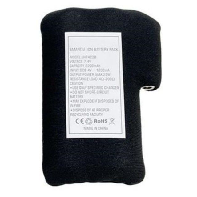 Mit schwarzem Stoff umwickelter 18650 Li-Ionen-Akku 2S1P 7,4 V 2000 mAh 2200 mAh 2600 mAh 3500 mAh Akku für beheizte Handschuhe