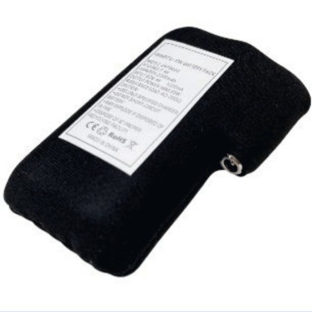 Mit schwarzem Stoff umwickelter 18650 Li-Ionen-Akku 2S1P 7,4 V 2000 mAh 2200 mAh 2600 mAh 3500 mAh Akku für beheizte Handschuhe