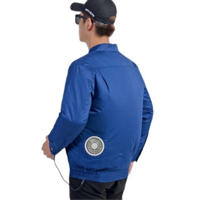Batteriebetriebene, lüftergekühlte Jacke aus Kammgarnstoff für Damen und Herren, Arbeitskleidung
