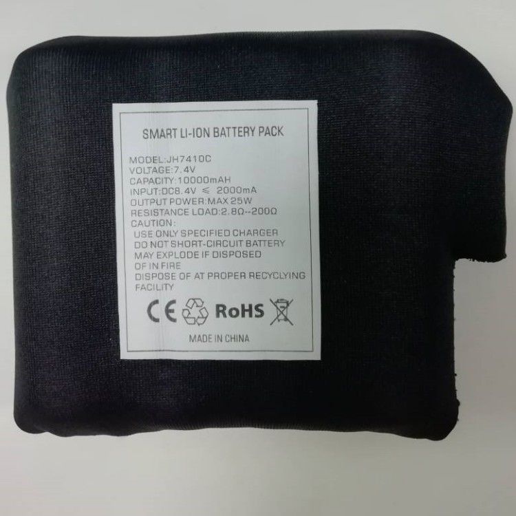 Schwarze Tauchkleidung Gewickelt 7,4 V 10000mah Batterie 21700 2S2P Für Heizmantel