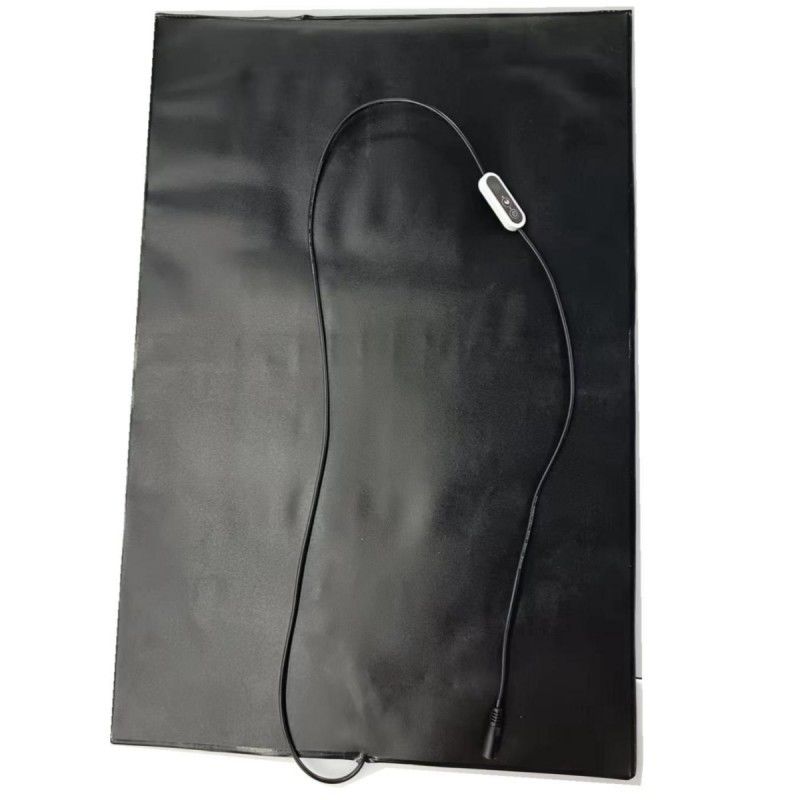 PVC-Heizmatte für Haustiere 12V Heizkissen 60x40cm mit Temperaturregler für Hunde und Katzen