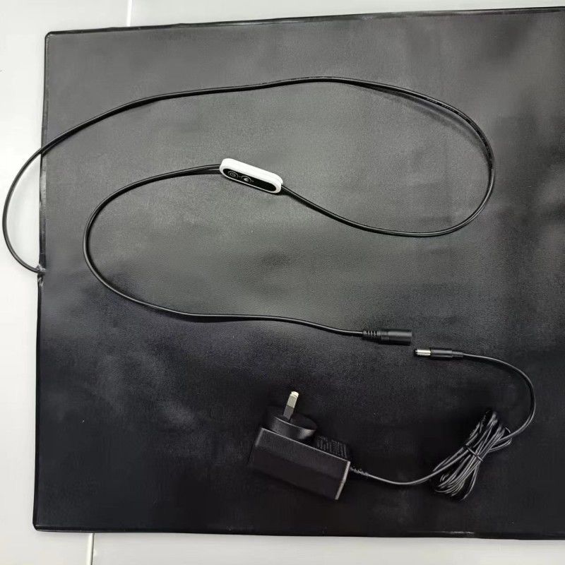PVC-Heizmatte für Haustiere 12V Heizkissen 60x40cm mit Temperaturregler für Hunde und Katzen