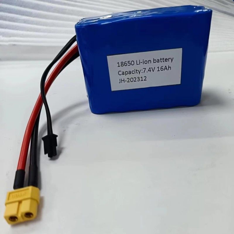 Benutzerdefiniertes Batteriepaket 7.4V 16Ah 2S5P 18650 Zelle 3200mAh BMS 25A mit MX3.0 Ladeanschluss