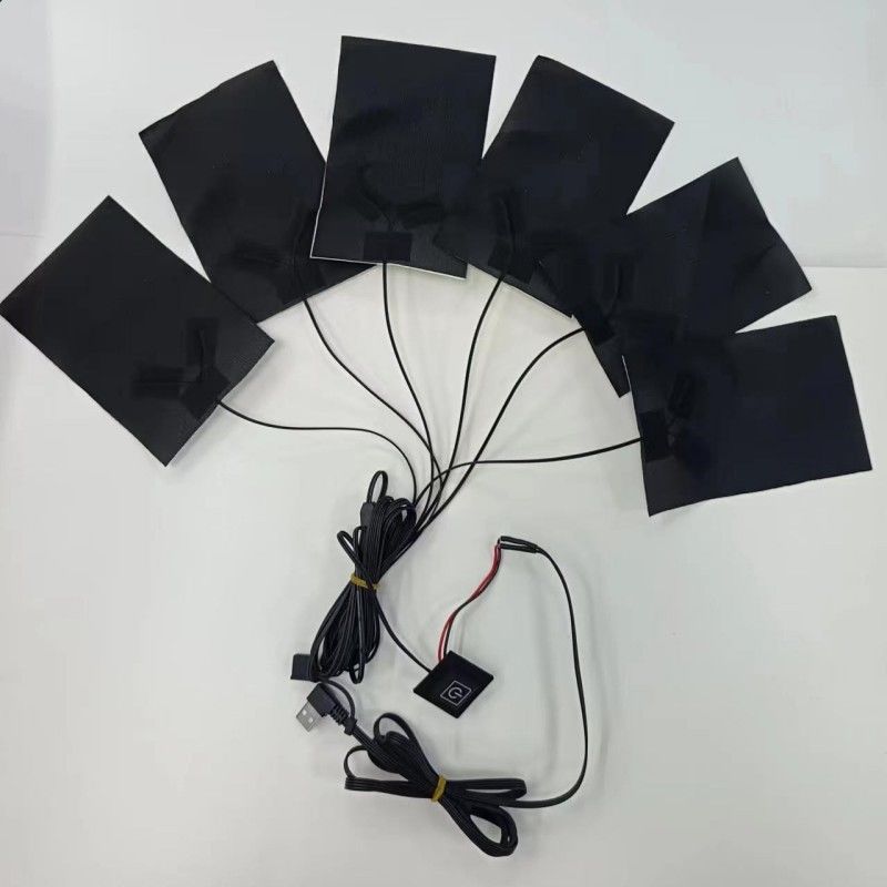 6-in-1-Heizkissen für Kleidung jeweils 10 x 15 cm schwarz 5V USB mit Schalter