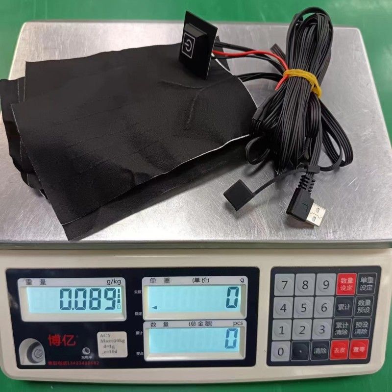 6-in-1-Heizkissen für Kleidung jeweils 10 x 15 cm schwarz 5V USB mit Schalter