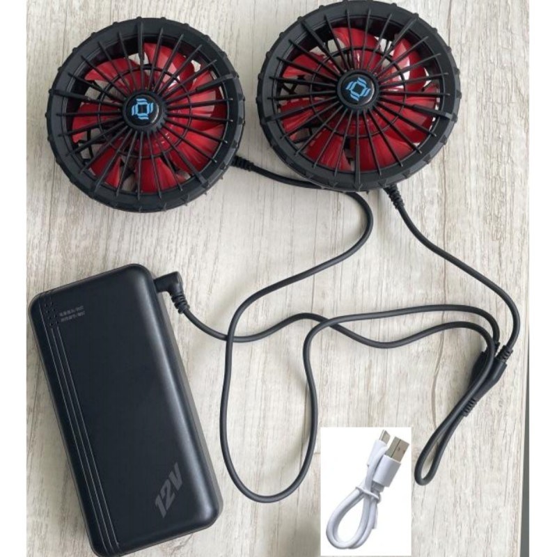 Klimatisierte Jacke Kühlventilator Batterie 12v 20000mAh Hochgeschwindigkeit 10H Arbeitszeit