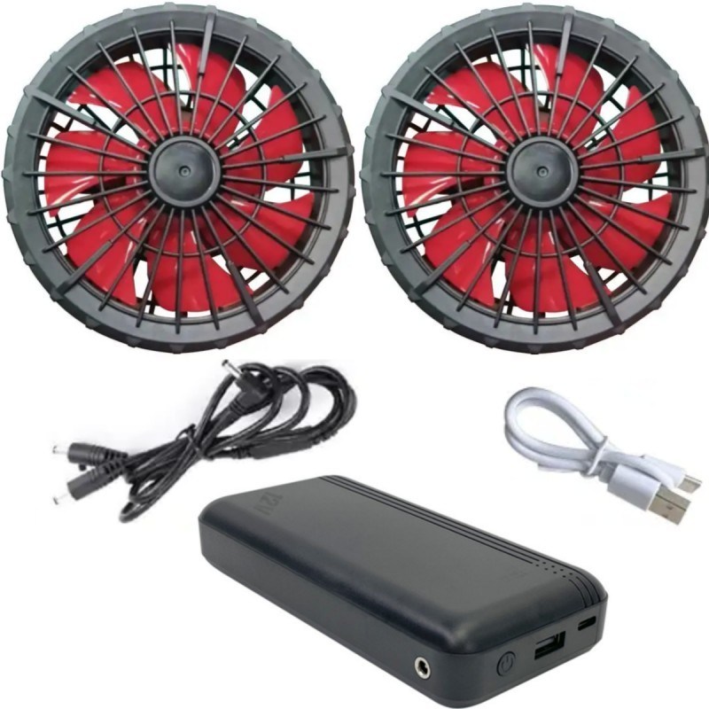 Klimatisierte Jacke Kühlventilator Batterie 12v 20000mAh Hochgeschwindigkeit 10H Arbeitszeit