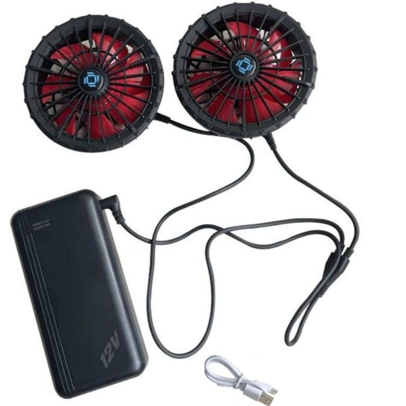12v Batterie Jacket Kühlventilator Set Vollgeschwindigkeit 12 Stunden Arbeit für die Kühlung Jacket Weste