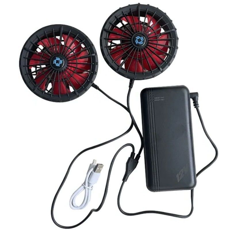 12v Batterie Jacket Kühlventilator Set Vollgeschwindigkeit 12 Stunden Arbeit für die Kühlung Jacket Weste