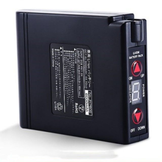 KC 7.4V 5200mAh Heizkleidung Batterie Ventilator Jacket Batterie mit Ein-/Aus-Schalter Auf- und Abwärtstemperaturregelung