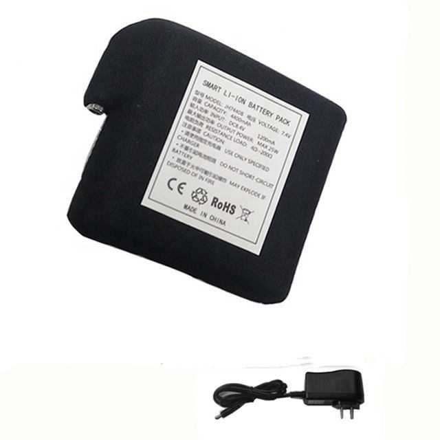 Schwarz gewickelte Batterie 7.4V 4400mAh 5200mAh 6400mAh 7000mAh Batterien für Heizwesten