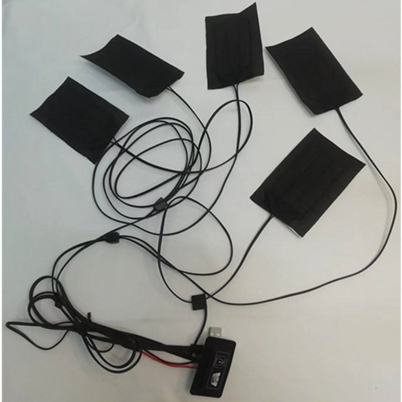 Kohlenstofffaser Heizkissen 5kissen 7x11cm Ein oder zwei Schalterknopf für Kleidung