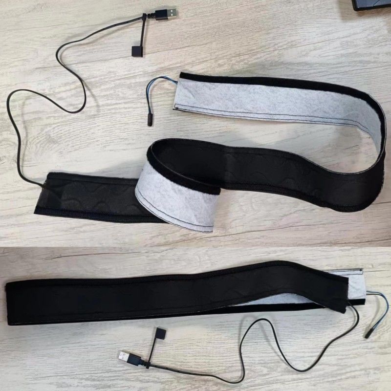 Schwarzes Spunlace Stoff kundenspezifisches Heizkissen mit 50cm Kabellange und automatischer Stromsteuerung