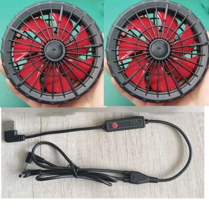 Außendurchmesser 105 mm, 7 Drehflügel-Mantel-Lüfter für Kleidung im Freien