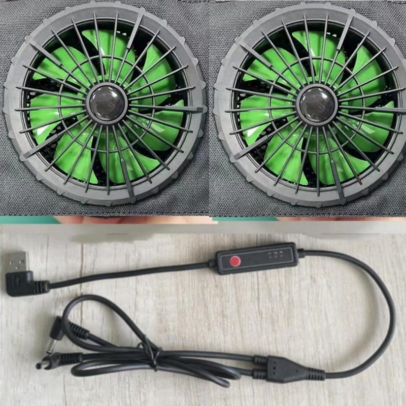Außendurchmesser 105 mm, 7 Drehflügel-Mantel-Lüfter für Kleidung im Freien