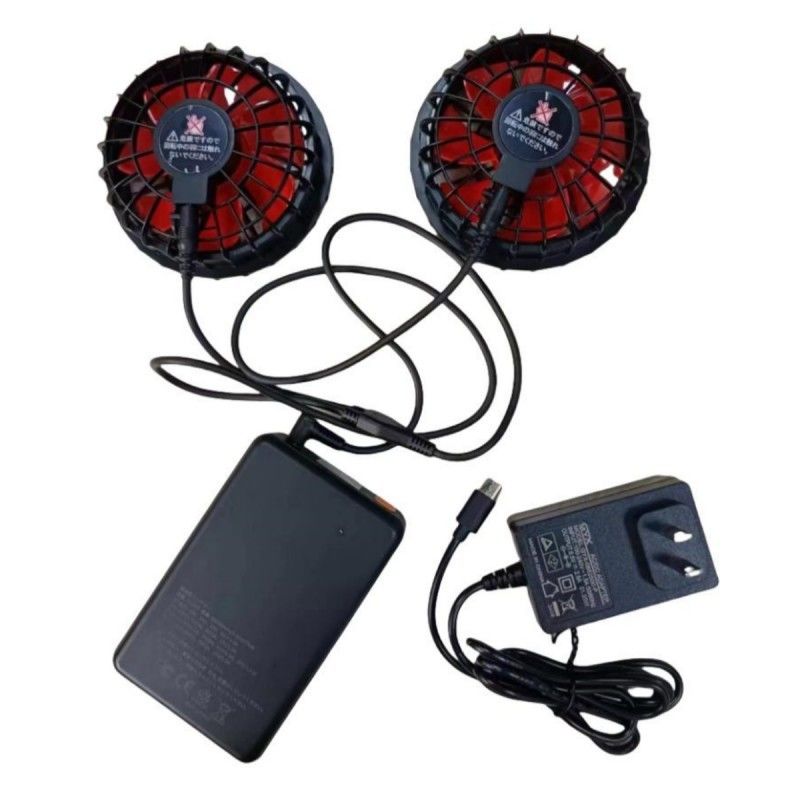 19V Ventilator Batterie Set 20000mAh Für Sommer Kühlweste 12H Arbeitszeit