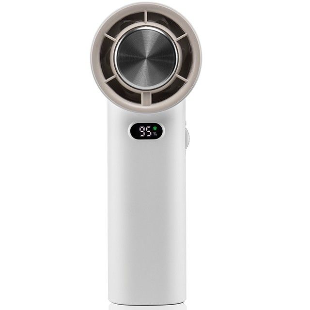 Schrittlose Geschwindigkeitsregelung Eiskühlventilator 13000 RPM Bladeless Portable Handheld Ventilator 3600mAh
