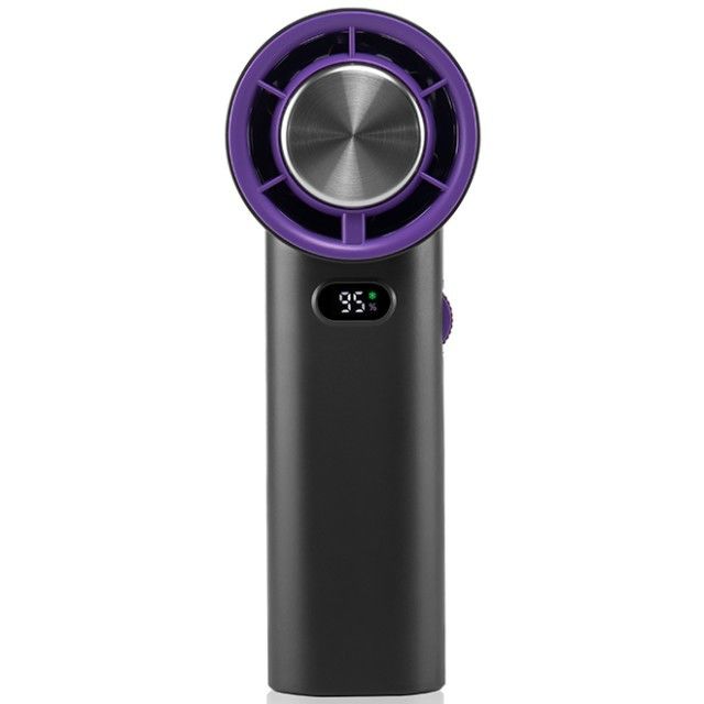 Schrittlose Geschwindigkeitsregelung Eiskühlventilator 13000 RPM Bladeless Portable Handheld Ventilator 3600mAh