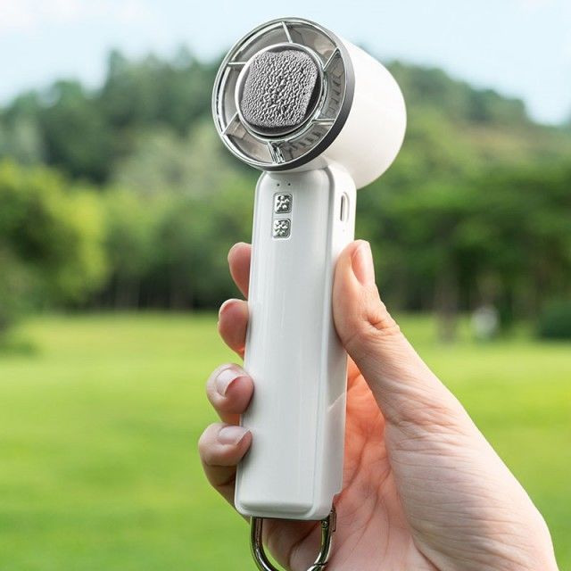 Kleiner Halbleiter-Kühlventilator Fünf Stufen Starker Wind Eiskalter Ventilator Bladeless Mini Handventilator mit Eiskühler