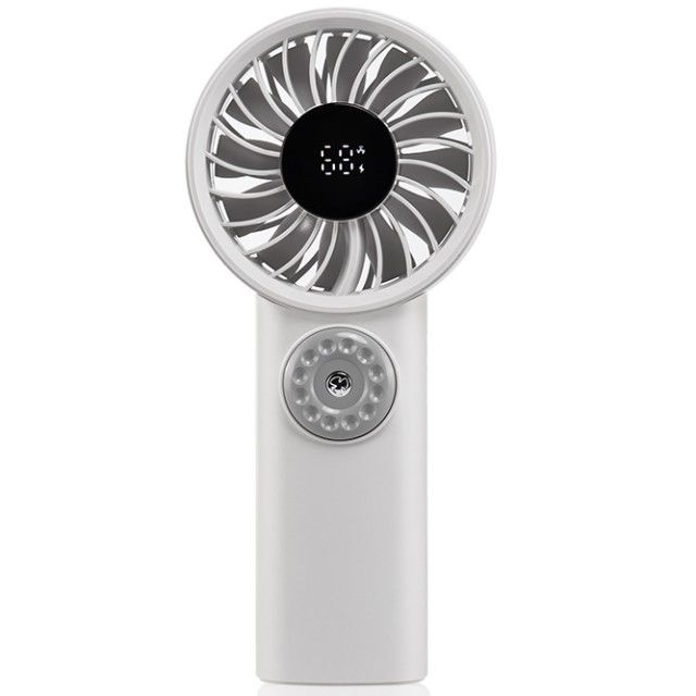 LED-Digitalbildschirm Batteriebetriebener Handventilator Hängen Halsventilator Elektrische Ventilatoren Handventilator zum Reisen