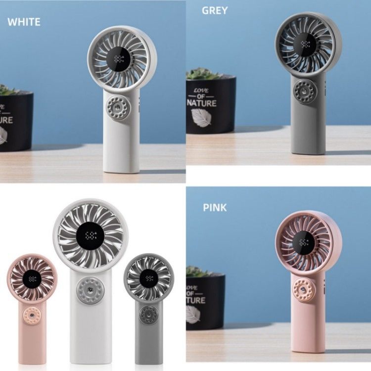 LED-Digitalbildschirm Batteriebetriebener Handventilator Hängen Halsventilator Elektrische Ventilatoren Handventilator zum Reisen
