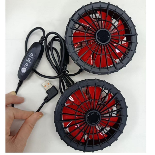 Jacken-Lüfter 12V Lüfter USB-Steuerung Windgeschwindigkeit 12V Hoch 9V Mittel 5V Niedrig