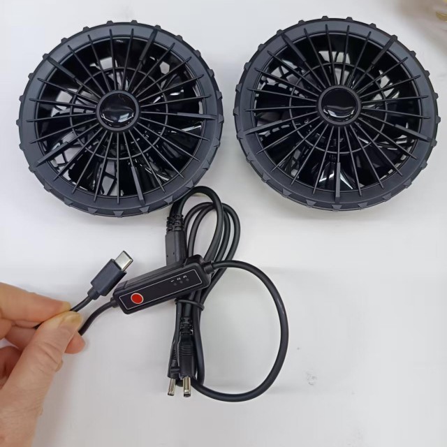 5V Luftkühlventilator 2pcs Innenhemdventilator für Außendienstmit Typ C-Stecker