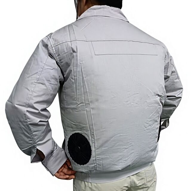 Sommerarbeitskleidung Lüfterjacke 100 % Baumwolle Langärmeljacke Lüfter mit Stromversorgung 10000mAh Für Schweizer